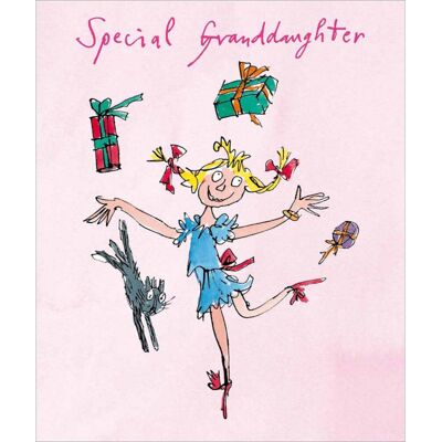 Woodmansterne Quentin Blake Special Granddaughter Christmas Card Juggling Cat Xmas Greetings Woodmansterne Quentin Blake Special Granddaughter Christmas Card Juggling Cat Xmas Greetings