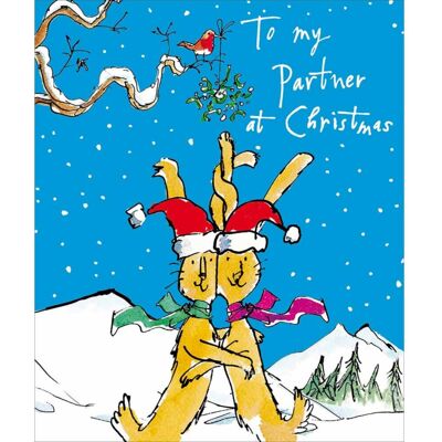 Woodmansterne Quentin Blake To My Partner Christmas Card Fun Bunny Love Xmas Greetings Woodmansterne Quentin Blake To My Partner Christmas Card Fun Bunny Love Xmas Greetings