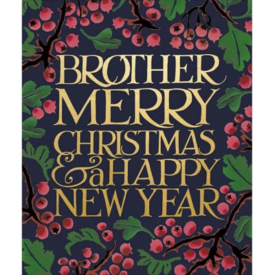 Woodmansterne Emma Bridgewater Brother Christmas Card Gold Foiled Floral Berry Xmas Greetings Woodmansterne Emma Bridgewater Brother Christmas Card Gold Foiled Floral Berry Xmas Greetings