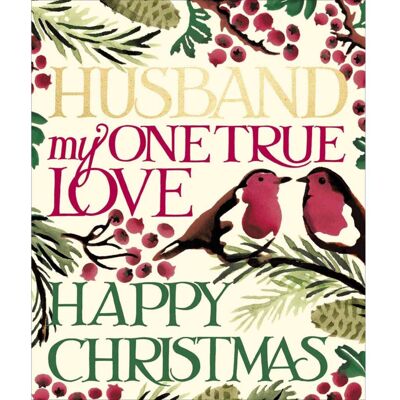 Woodmansterne Emma Bridgewater Husband Christmas Card One True Love Robins Xmas Greetings Woodmansterne Emma Bridgewater Husband Christmas Card One True Love Robins Xmas Greetings