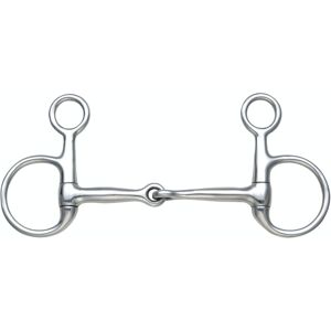 (6in, Silver) Shires Jointed Horse Hanging Cheek Snaffle Bit (6in, Silver) Shires Jointed Horse Hanging Cheek Snaffle Bit