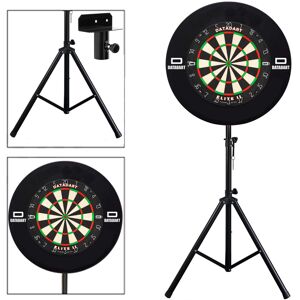 Darts Set with Stand - DATADART ELITE II Dartboard + Black Surround Darts Set with Stand - DATADART ELITE II Dartboard + Black Surround