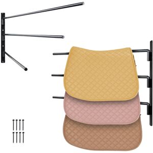VEVOR Wall Mounted Saddle Rack 2 Packs Swing Out Saddle Holder Three Tiers Hor VEVOR Wall Mounted Saddle Rack 2 Packs Swing Out Saddle Holder Three Tiers Hor