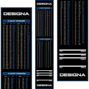 Designa Darts Non Slip Carpet Darts Mat with Checkout Design Multiple Colour Designa Darts Non Slip Carpet Darts Mat with Checkout Design Multiple Colour