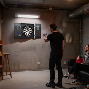 SPORTNOW Bristle Dartboard Set with Cabinet, 6 Steel Tip Darts, Dart Board SPORTNOW Bristle Dartboard Set with Cabinet, 6 Steel Tip Darts, Dart Board