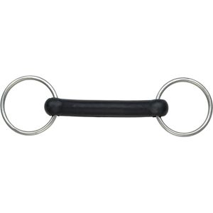 (5in, Black/Silver) Shires Flexible Rubber Horse Loose Ring Snaffle Bit (5in, Black/Silver) Shires Flexible Rubber Horse Loose Ring Snaffle Bit