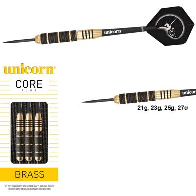 (27g) Unicorn Core Plus Win Brass Darts Set Black/Gold Weight 21g-27g (2020) (27g) Unicorn Core Plus Win Brass Darts Set Black/Gold Weight 21g-27g (2020)