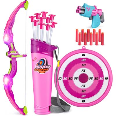 Own1one Store Own1one Kids Bow and Arrow Set for Girls with LED Lights, 2 in 1 Archery Set Inc Own1one Store Own1one Kids Bow and Arrow Set for Girls with LED Lights, 2 in 1 Archery Set Inc