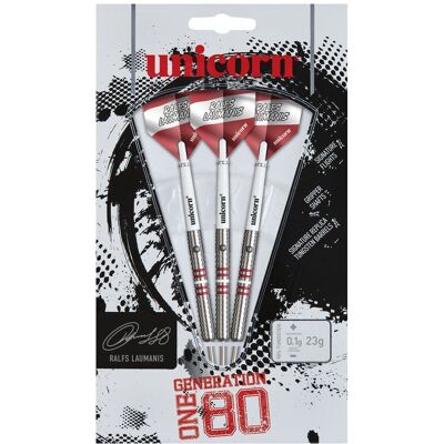 Unicorn Ralfs Laumanis Steel Tip Darts 90% Tungsten 23g Precision Barrels Unicorn Ralfs Laumanis Steel Tip Darts 90% Tungsten 23g Precision Barrels