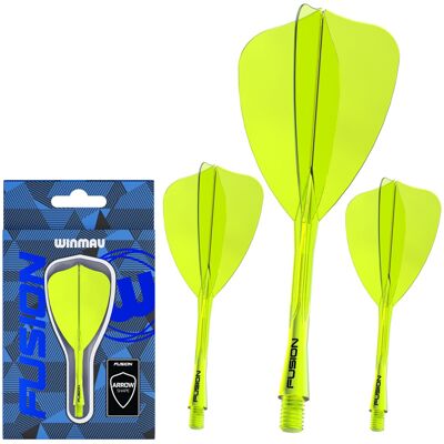 WINMAU Darts Fusion Integrated Flight & Shaft System - Arrow Shape & Design - Ye WINMAU Darts Fusion Integrated Flight & Shaft System - Arrow Shape & Design - Ye