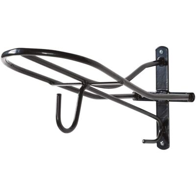 (One Size, Black) Stubbs Saddle Rack With Hook (One Size, Black) Stubbs Saddle Rack With Hook