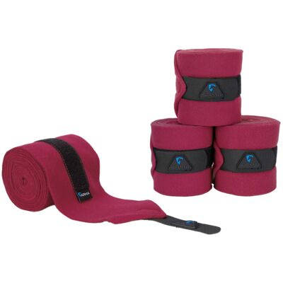 (3cm x 11cm, Black Cherry) Shires Fleece Horse Bandages (Pack of 4) (3cm x 11cm, Black Cherry) Shires Fleece Horse Bandages (Pack of 4)