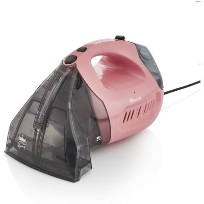 Swan Lynsey TVs Queen of Clean Handheld Carpet Cleaner in Pink, Large Capacity W Swan Lynsey TVs Queen of Clean Handheld Carpet Cleaner in Pink, Large Capacity W