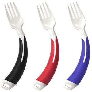 Shine International (Right Hand Fork, Black) Curved Cutlery - Light Weight Angled Adult Cutlery Shine International (Right Hand Fork, Black) Curved Cutlery - Light Weight Angled Adult Cutlery