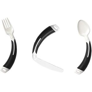 Shine International (Full Set Right Hand, Black) Curved Cutlery - Light Weight Angled Adult Cutlery Shine International (Full Set Right Hand, Black) Curved Cutlery - Light Weight Angled Adult Cutlery