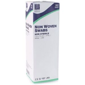 Premier 4-Ply Non-Sterile Non-Woven Swabs 7.5x7.5 cm, White Paper Pack of 200 Premier 4-Ply Non-Sterile Non-Woven Swabs 7.5x7.5 cm, White Paper Pack of 200
