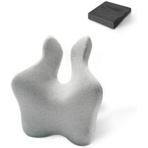 GreenZech (Grey) Bamboo Charcoal Memory Foam Waist Cushion Pillow Back Support GreenZech (Grey) Bamboo Charcoal Memory Foam Waist Cushion Pillow Back Support