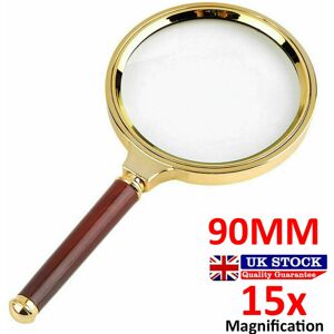 Body-plus Large 90mm Handheld Magnifying Glass 15x Magnifier Loupe Reading Body-plus Large 90mm Handheld Magnifying Glass 15x Magnifier Loupe Reading