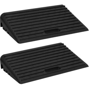 vidaXL 2x Kerb Ramps Rubber Wheelchair Rollator Trolley Road Door Curb Ramp vidaXL 2x Kerb Ramps Rubber Wheelchair Rollator Trolley Road Door Curb Ramp