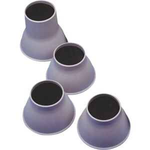 Loops 4 Pk Grey Plastic Bed Raisers - Supports Most Furniture - 140mm Height Increase Loops 4 Pk Grey Plastic Bed Raisers - Supports Most Furniture - 140mm Height Increase