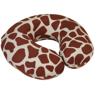 Loops Memory Foam Neck Travel Cushion - Soft Velour Cover - Giraffe Print Design Loops Memory Foam Neck Travel Cushion - Soft Velour Cover - Giraffe Print Design