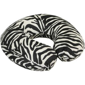 Loops Memory Foam Neck Travel Cushion - Soft Velour Cover - Zebra Print Design Loops Memory Foam Neck Travel Cushion - Soft Velour Cover - Zebra Print Design