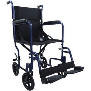 Loops Compact Attendant Propelled Lightweight Aluminium Transit Wheelchair - Blue Loops Compact Attendant Propelled Lightweight Aluminium Transit Wheelchair - Blue
