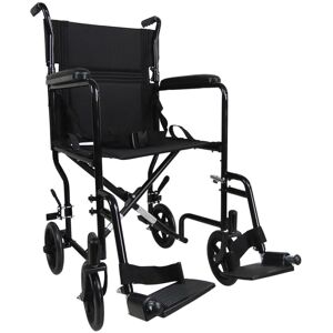 Loops Compact Attendant Propelled Lightweight Aluminium Transit Wheelchair - Black Loops Compact Attendant Propelled Lightweight Aluminium Transit Wheelchair - Black