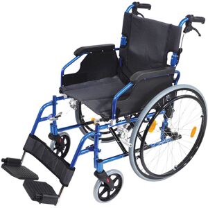 Loops Deluxe Self Propelled Aluminium Wheelchair - Compact Foldable Design - Blue Loops Deluxe Self Propelled Aluminium Wheelchair - Compact Foldable Design - Blue