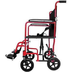 Loops Compact Attendant Propelled Lightweight Aluminium Transit Wheelchair - Red Loops Compact Attendant Propelled Lightweight Aluminium Transit Wheelchair - Red