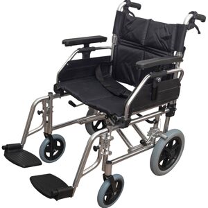 Loops Deluxe Attendant Propelled Transit Wheelchair - Nylon Seat - 150kg Weight Limit Loops Deluxe Attendant Propelled Transit Wheelchair - Nylon Seat - 150kg Weight Limit
