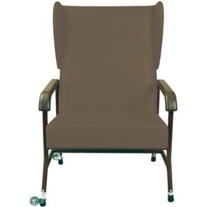 Loops High Back Bariatric Chair - Height Adjusable - Transfer Wheels - Brown Vinyl Loops High Back Bariatric Chair - Height Adjusable - Transfer Wheels - Brown Vinyl