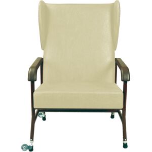 Loops High Back Bariatric Chair - Height Adjusable - Transfer Wheels - Cream Vinyl Loops High Back Bariatric Chair - Height Adjusable - Transfer Wheels - Cream Vinyl