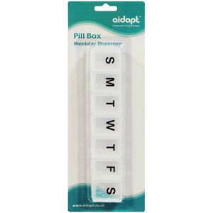 Loops ve00531 Small 7-Compartment Weekly Pill Dispenser – Flip-Top Lids, Braille Lette Loops ve00531 Small 7-Compartment Weekly Pill Dispenser – Flip-Top Lids, Braille Lette