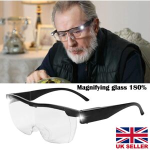 Unbranded Hands Free Magnifying Glasses Magnifier 180% With LED For Reading Unbranded Hands Free Magnifying Glasses Magnifier 180% With LED For Reading