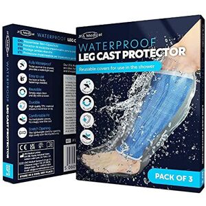 Box of 3 JFA Medical Reusable Waterproof Shower Leg Cast Cover Protectors, Half Box of 3 JFA Medical Reusable Waterproof Shower Leg Cast Cover Protectors, Half