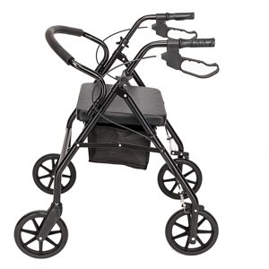 Unbranded (Black) Rollator Mobility Walker Disability Aid Walking 4 Wheels with Seat Unbranded (Black) Rollator Mobility Walker Disability Aid Walking 4 Wheels with Seat