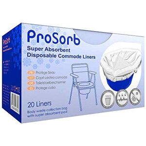 Pack of 20 Prosorb Super Absorbent Disposable Commode/Bed Pan Liners Pack of 20 Prosorb Super Absorbent Disposable Commode/Bed Pan Liners