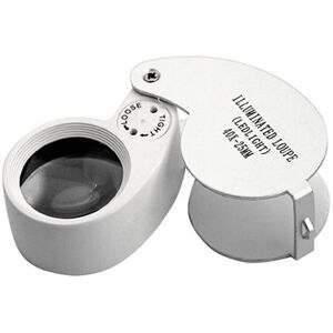 Tlily Jewellers Lens Glass Loupe 40X 25mm Eye Magnifier 2 Lights Tlily Jewellers Lens Glass Loupe 40X 25mm Eye Magnifier 2 Lights