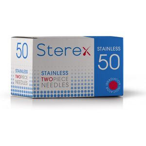 Sterex Stainless Needles, Disposable Two-Piece F3S Short, Sterile Diamond-Drawn Sterex Stainless Needles, Disposable Two-Piece F3S Short, Sterile Diamond-Drawn