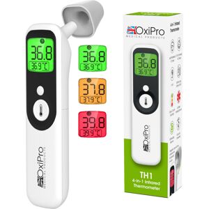 OxiPro TH1 4-in-1 Digital Baby and Adult Thermometer - Infrared Ear, Forehead, Baby Bat OxiPro TH1 4-in-1 Digital Baby and Adult Thermometer - Infrared Ear, Forehead, Baby Bat