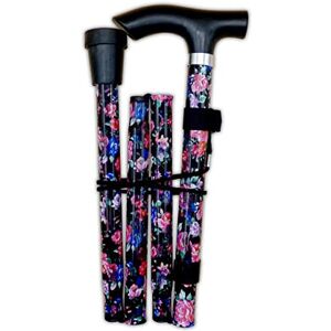 Life Healthcare L602R-BK Folding Walking Stick for Women Adjustable 84-94 cm Bla Life Healthcare L602R-BK Folding Walking Stick for Women Adjustable 84-94 cm Bla