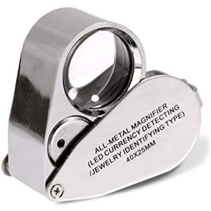 KINGMAS 40x Jeweler Loupe Folding Magnifier with Dual LED, UV Currency Detect, 2 KINGMAS 40x Jeweler Loupe Folding Magnifier with Dual LED, UV Currency Detect, 2