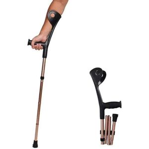 Unbranded Folding Elbow Crutch for Adults, Height-Adjustable Portable Lightweight Aluminum Unbranded Folding Elbow Crutch for Adults, Height-Adjustable Portable Lightweight Aluminum