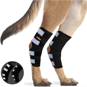 Unbranded (L) 1 Pair Dog Rear Leg Brace Canine Rear Hock Joint Support With Safety Reflect Unbranded (L) 1 Pair Dog Rear Leg Brace Canine Rear Hock Joint Support With Safety Reflect