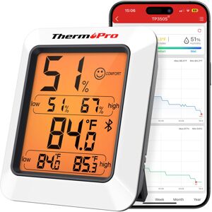 ThermoPro Hygrometer Thermometer for House TP350 Bluetooth Room Indoor Greenhous ThermoPro Hygrometer Thermometer for House TP350 Bluetooth Room Indoor Greenhous