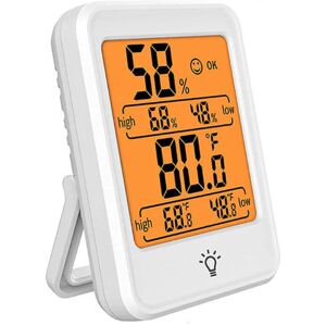 GreenZech (White) Digital Temperature Humidity Monitor Hygrometer with Backlight For Indoo GreenZech (White) Digital Temperature Humidity Monitor Hygrometer with Backlight For Indoo