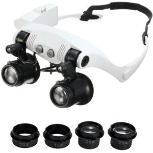 GreenZech Portable Head Wearing Magnifying Glass 10X 15X 20X 25X LED Double Eye Repair Mag GreenZech Portable Head Wearing Magnifying Glass 10X 15X 20X 25X LED Double Eye Repair Mag