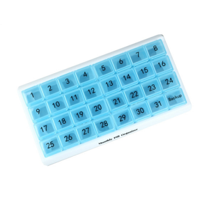 Exogio Monthly Pill Organizer 31 Compartments, 1 Per Day, 4 Week Full Month Day Organiz Exogio Monthly Pill Organizer 31 Compartments, 1 Per Day, 4 Week Full Month Day Organiz