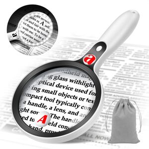 YORWHIN Large Magnifying Glass with light,10X 25X 45X, 36 LED Lights Illuminated Magnify YORWHIN Large Magnifying Glass with light,10X 25X 45X, 36 LED Lights Illuminated Magnify